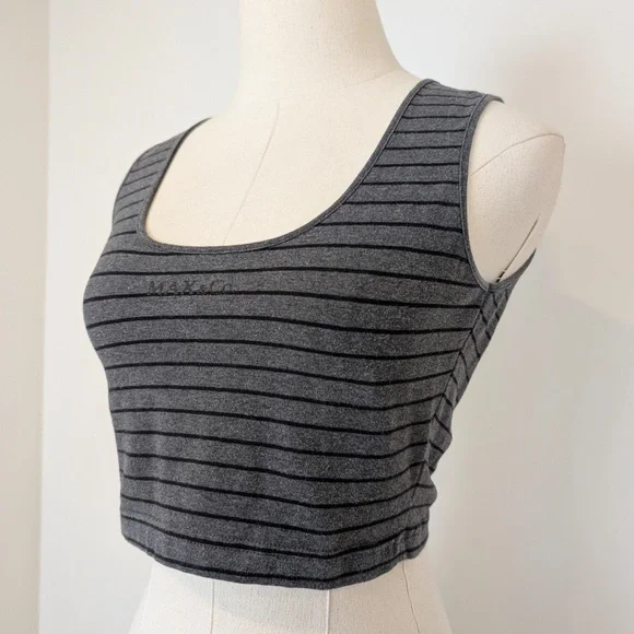 Free With Purchase Vintage Max & Co. Cropped Tank Top Striped - Picture 10 of 10